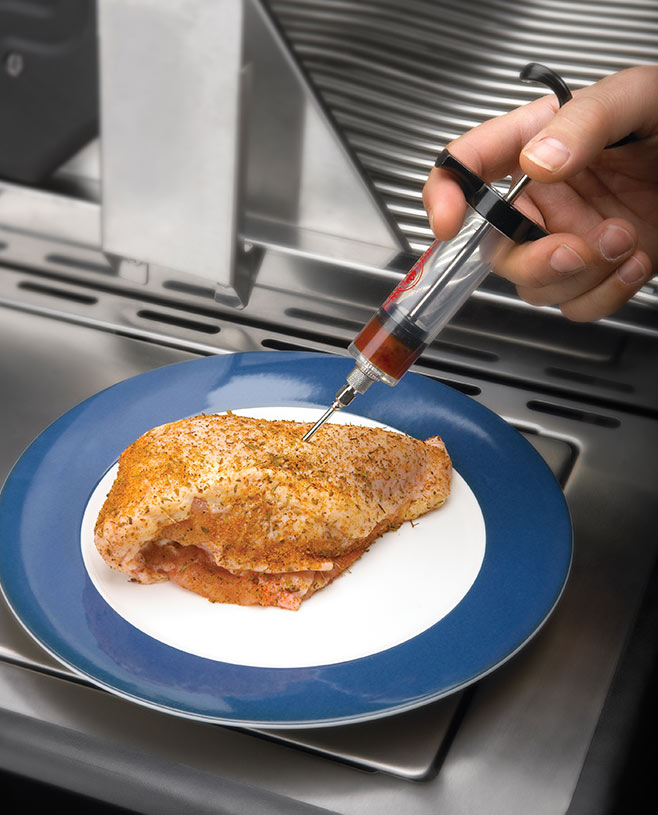 Marinadenspritze-Anwendung