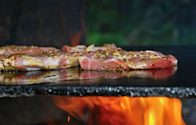 Bio-Steinplatte-grillen