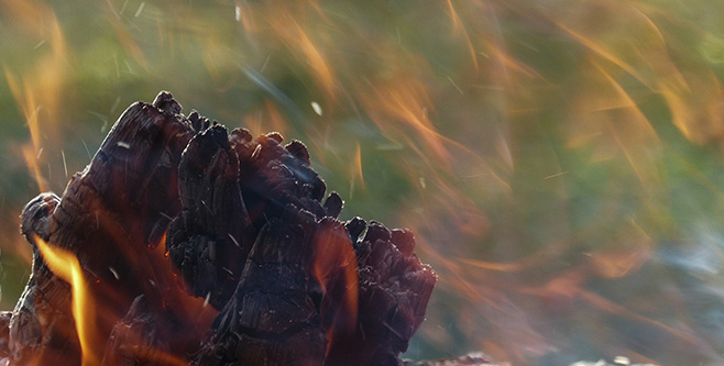 Grill-Feuer-Ambiente