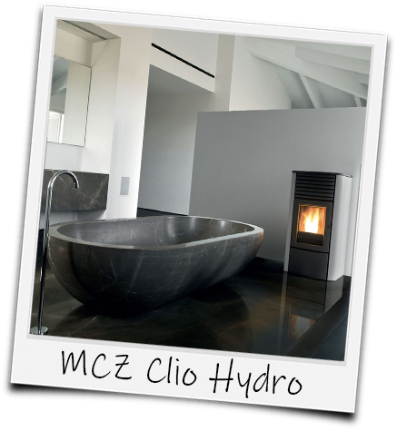 Polaroid wasserführender Pelletofen