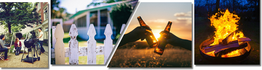 Bildfolge der Grundregeln für einen gemütlichen Grillabend