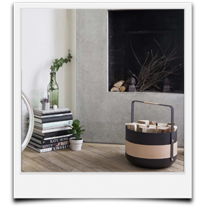 Eldvarm Brennholzkorb