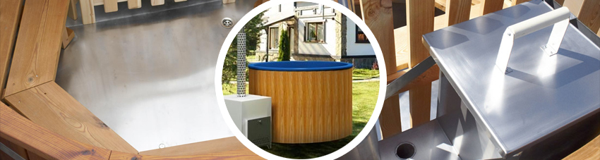 Bildfolge verschiedener Detailansichten eines Badefasses