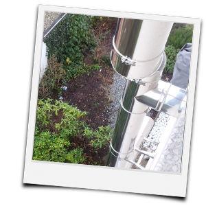 Aufbau Edelstahlschornstein