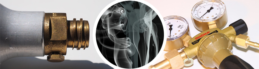 Bildfolge Gasflasche und Regler