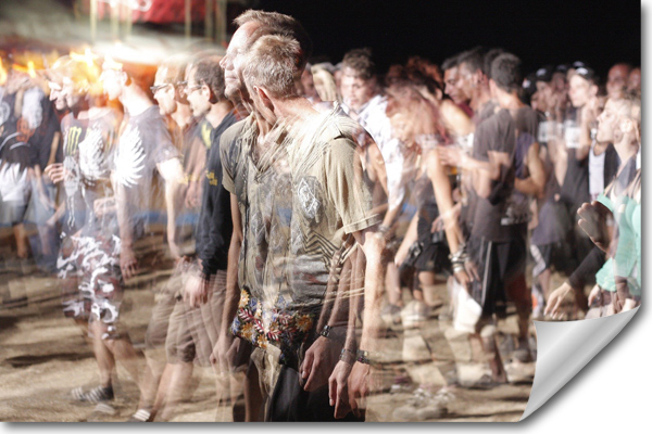 Foto eines Besucheransturms