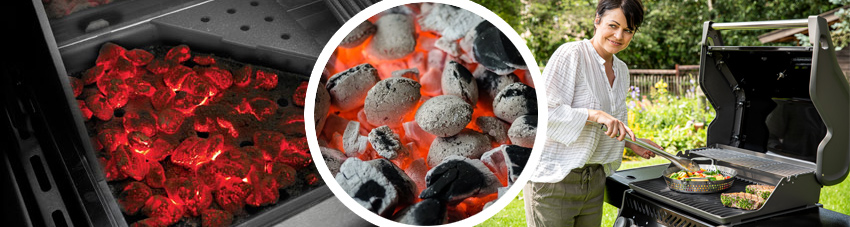 Bildfolge Holzkohleeinsatz für Gasgrills