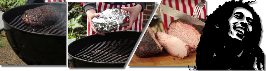 Bildfolge eines gelungenen Jerk Pork