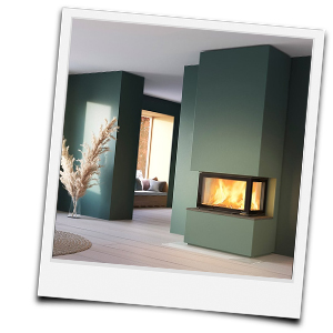 gestrichener Kaminbausatz