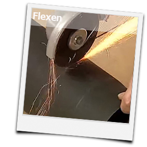 Ofenrohr mit der Flex kürzen