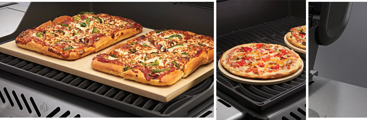 Beispiele von Pizzasteinen für den Grill