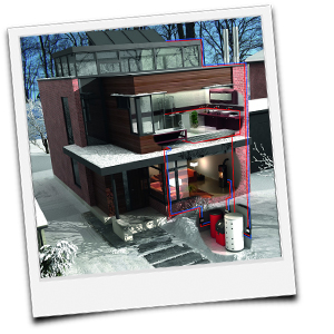 Moderne Heizvariante um Waermeverlusten vorzubeugen