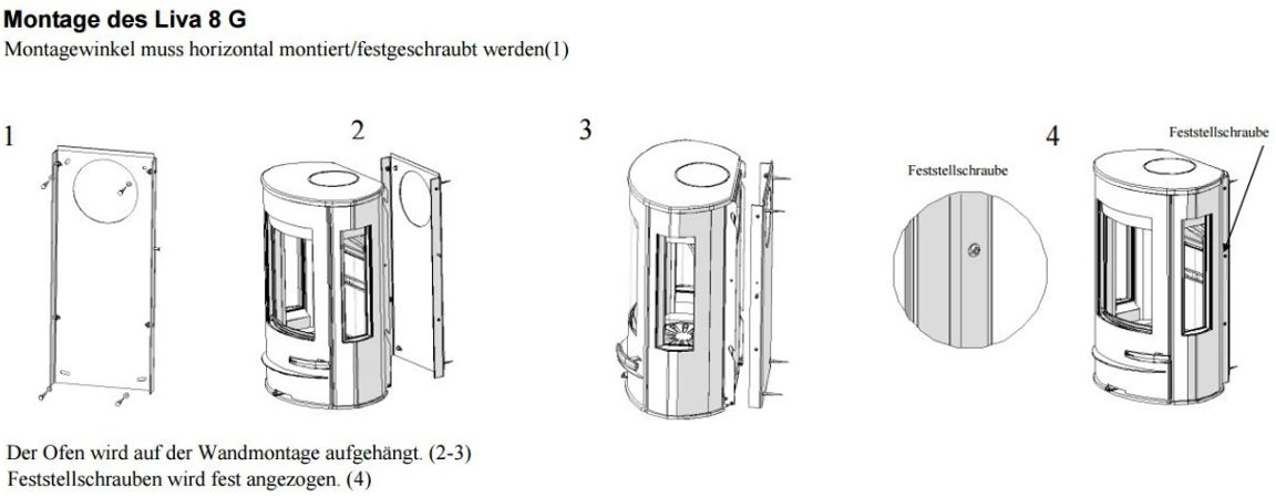 Montageanleitung eines Wandkamins