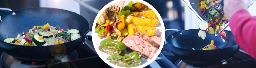 Bildfolge zur Zubereitung des mediterranen Gemüses