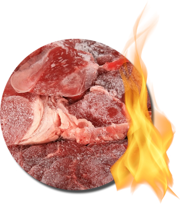 tiefgefrorenes Fleisch