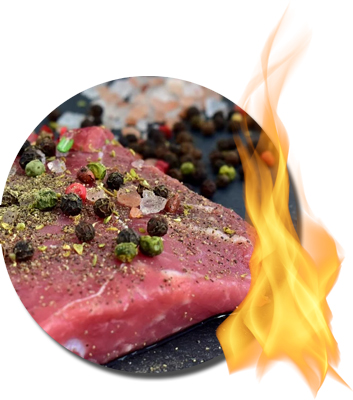 rohes gewürztes Steak