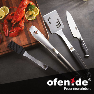 das passende Grillbesteck gibt es bei Ofen.de