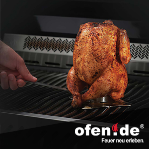 Bierdosenhuhn mit cleveren Grillgeschirr statt der herkömmlichen Bierdose