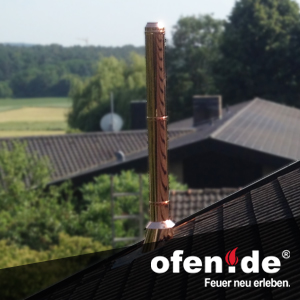 praktische Edelstahlschornsteine in verschiedenen Farben gibt es bei ofen.de