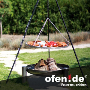 Schwenkgrills und Feuerschalen gibt es bei ofen.de