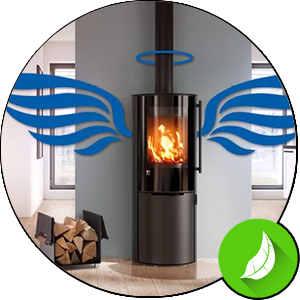 Aprica von Drooff der erste Kaminofen, der mit dem Blauen Engel ausgezeichnet wurde