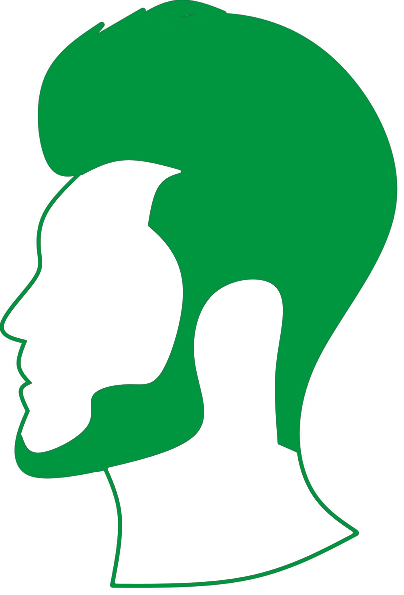 Illustration Rockabilly mit Unterkinnbart