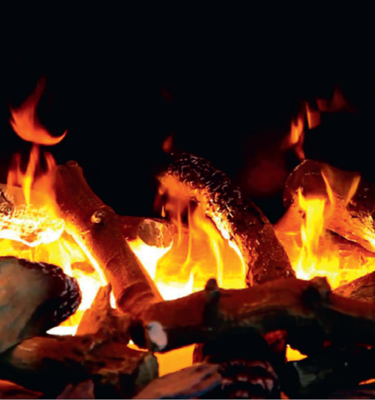 Das Flammenbild der Opti-myst-Technik ist täuschend echt.