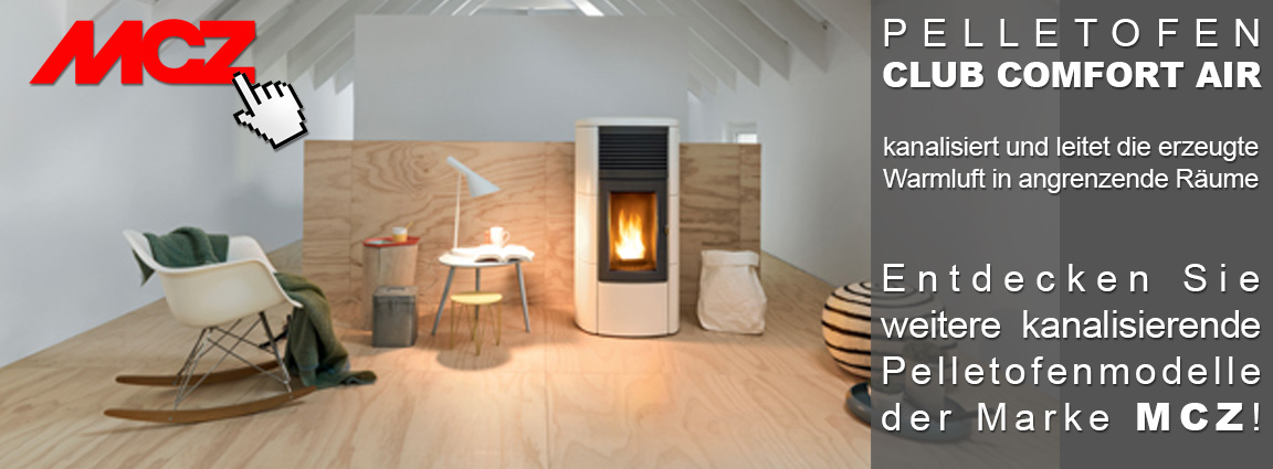 weiterführendes Ambientebild mit Pelletofen Club Comfort Air Produktpräsentation