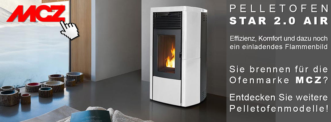 weiterführendes Ambientebild mit Pelletofen Star 2.0 Air Produktpräsentation