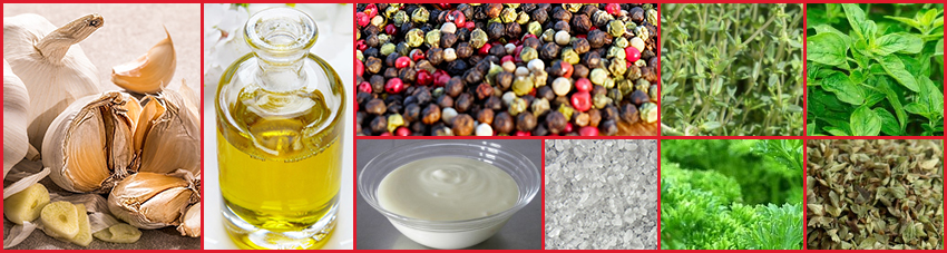 Zutaten für Knoblauch-marinaden-Rezept mit Joghurt