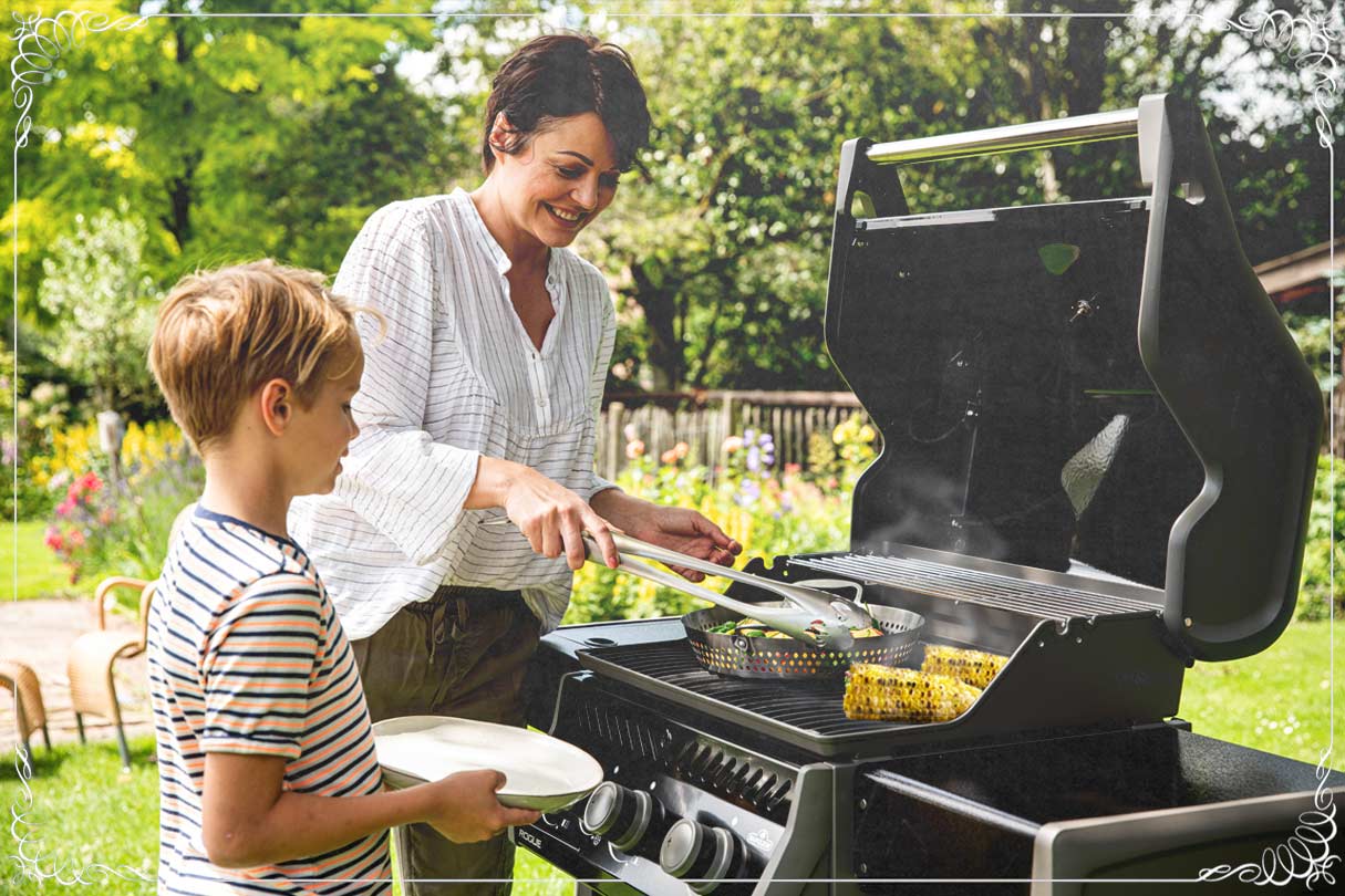 Grill mit vegetarischem Grillgut