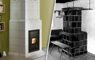 Gegenüberstellung Kachelofen neu und alt