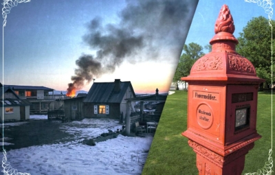 Brand im Dorf und Rauchmelder