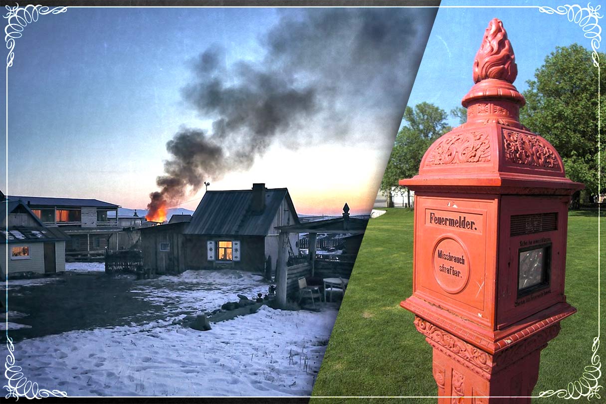 Brand im Dorf und Rauchmelder