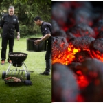 3 Männer bereiten den Grill vor