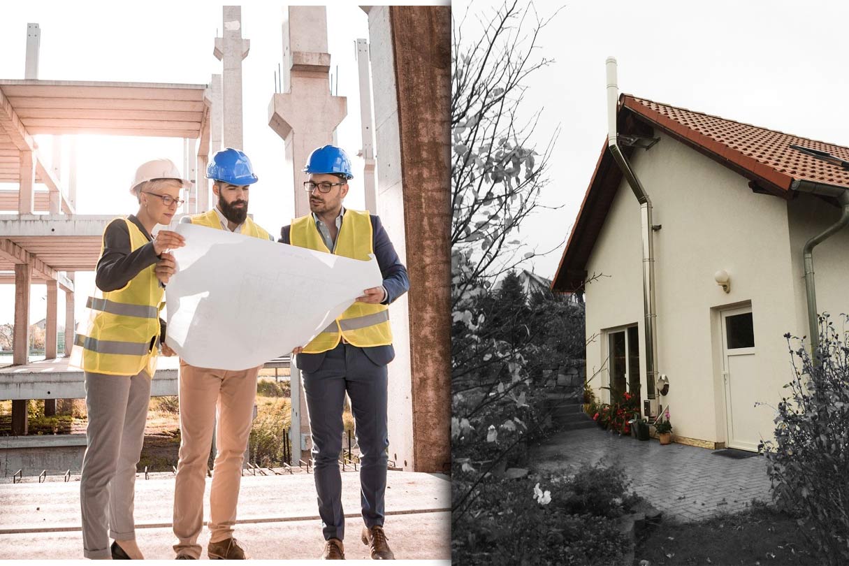 Architekten planen Edelstahlschornstein