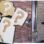 Edelstahlschornstein im Haus