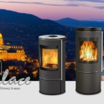 Titelbild mit Budapestpanorama und den 3 Kaminöfen Perondi, Orando und Rondale