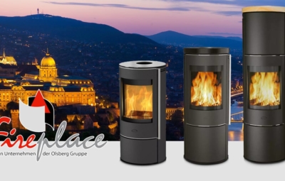 Titelbild mit Budapestpanorama und den 3 Kaminöfen Perondi, Orando und Rondale