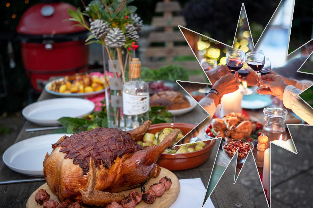 mit dem Kamado Joe gegrillte Gans