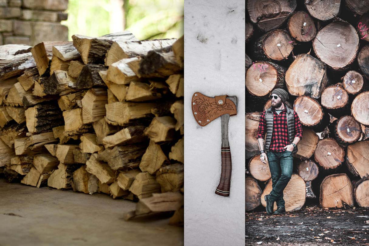 Collage - Holz spalten