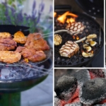 Collage mit verschiedenen Möglichkeiten Holzkohle anzuzünden