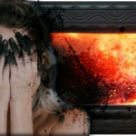 verrußte Kaminscheibe freibrennen und schwarz verdreckte Hände