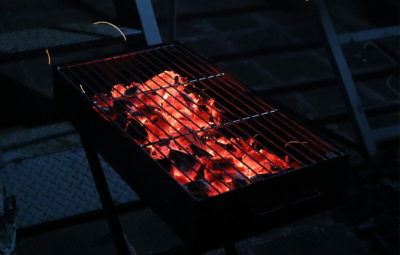 leuchtende Grillglut