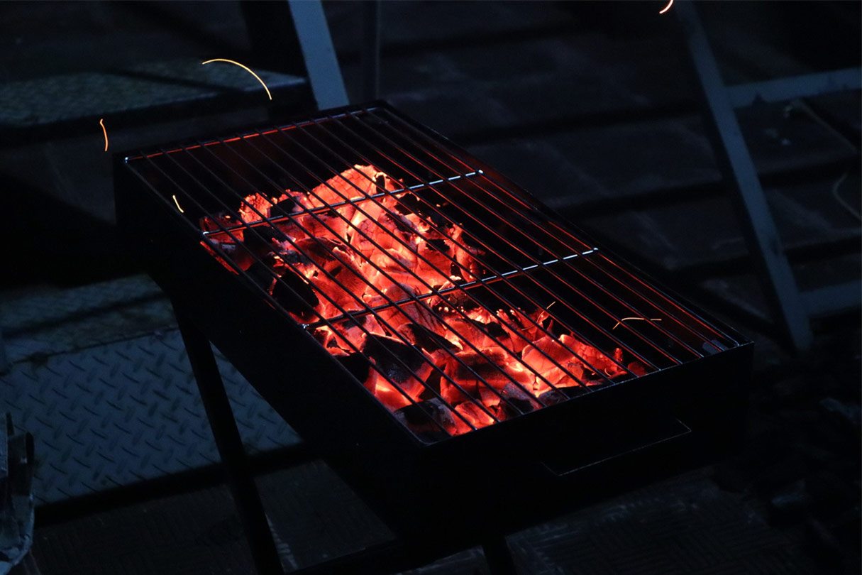 leuchtende Grillglut