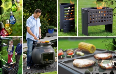 Collage verschiedener Terrassenöfen