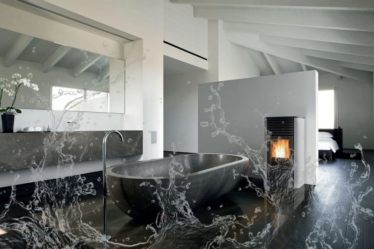 wasserführender Pelletofen