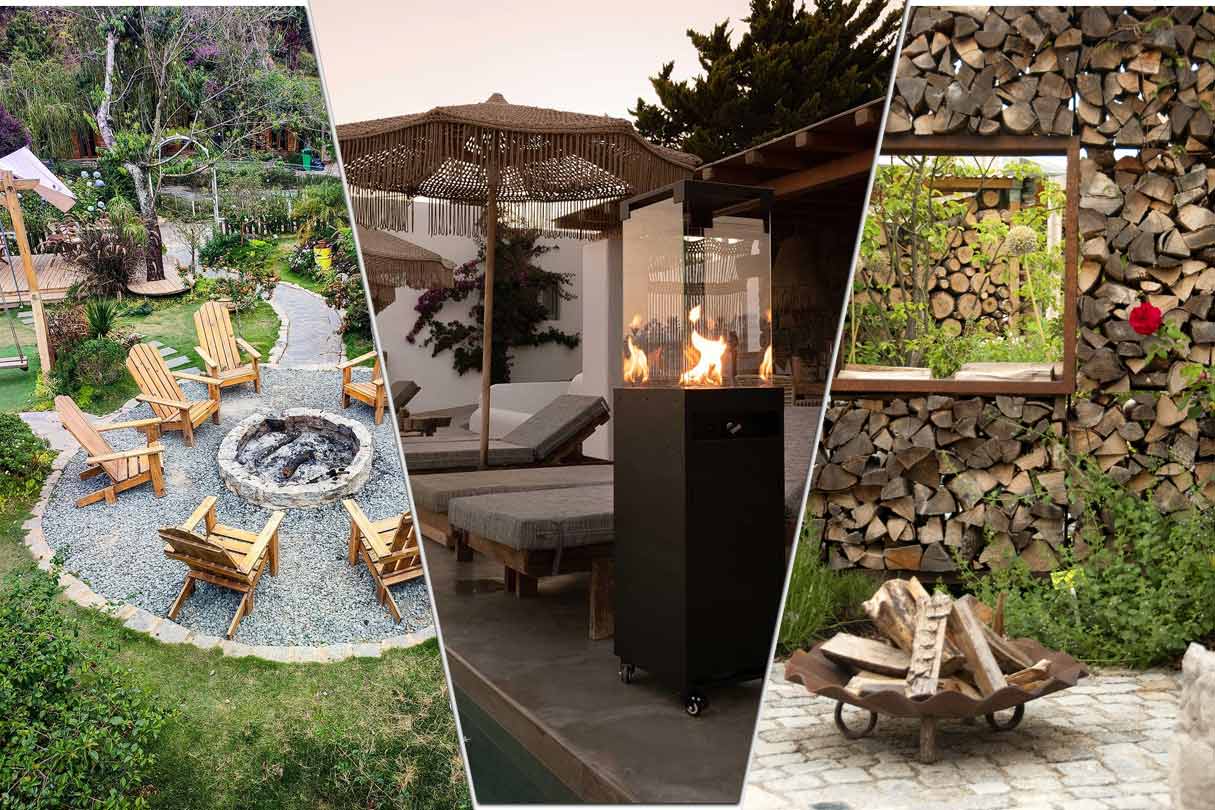 3 Optionen einer Feuerstelle im Garten