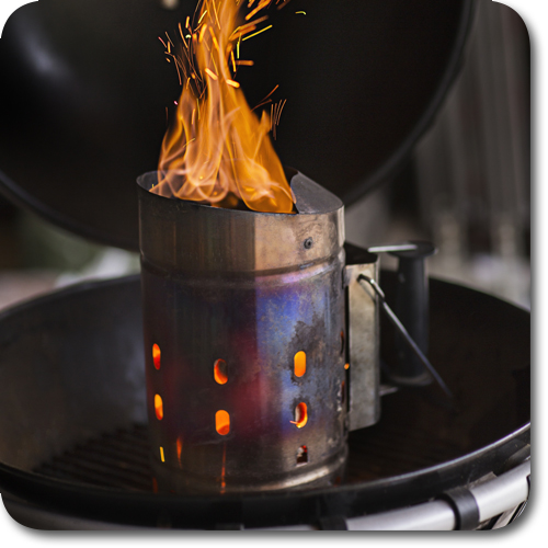 Ambientebild eines Anzündkamins von Rösle