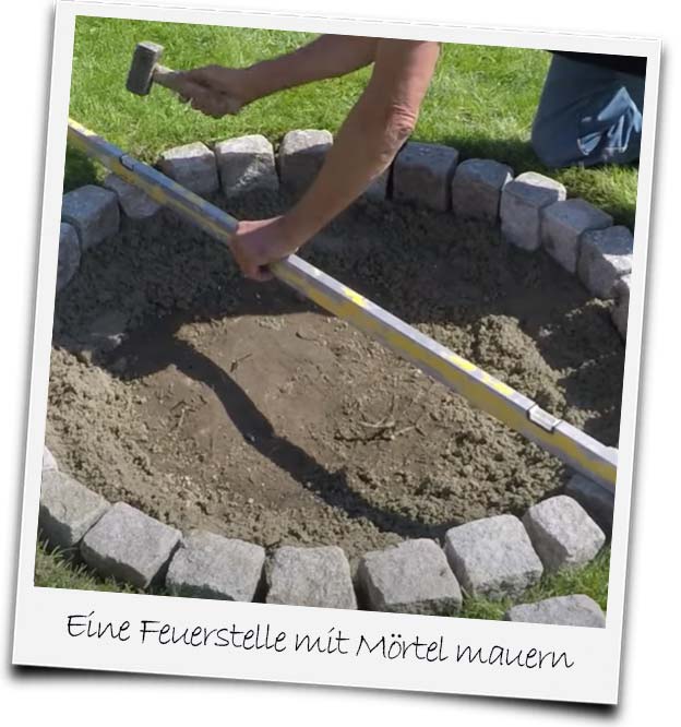 Bild vom Mauern einer Feuerstelle